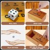 Juegoal Coin Drop Set, Pennies Dice Games for Kids and Adults, Wooden Tabletop Board Game Sets for 2-6 Player, Wood Penny Game Box Includes 48 Chips & 1 Dice, Interactive Families Toys