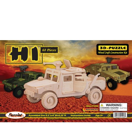 3-D Wooden Puzzle - Car Model H1 -Affordable Gift for your Little One! Item #DCHI-WPZ-P063