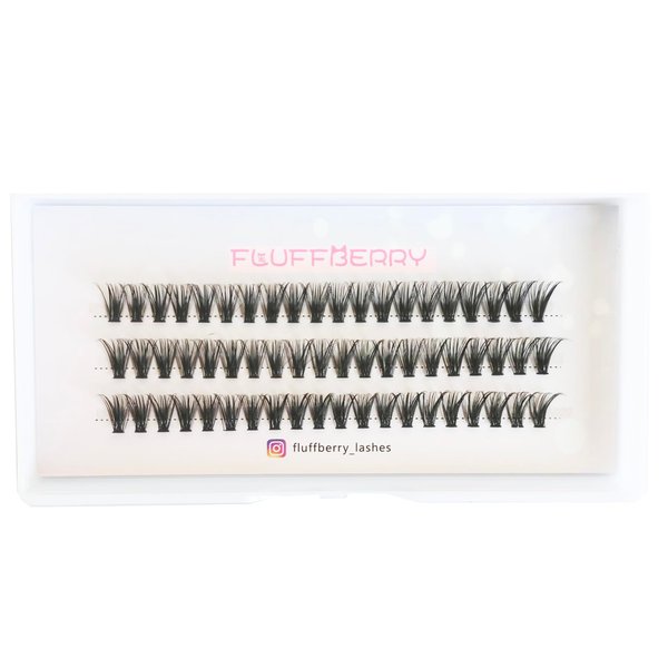 FLUFFBERRY Eyelash Clusters Individual Lashes Extension 36 PCS C Curl 40D 12MM Volume Mink Under DIY at Home
