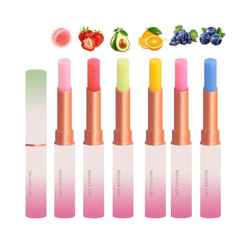 TEEROVA 6 Pcs Color Changing Lipstick Lip Balm, Magic Temperature PH Color change Lipstick, Moisturizing No-Sticky Long Lasting Lip Gloss