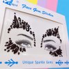 blacknight Face Jewels rave face gems stick on face tattoo bindi sticker eye makeup Body Jewelry women decal Rhinestone Temporary tattoo adhesive stickers for face halloween