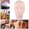 Lash Mannequin Head, Flat Make Up Mannequin Head Lashes Eyelash Extensions, Silicone Makeup Practice Face Cosmetology Doll Head for Makeup Practice Salon