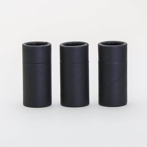 1/2 OZ (Short) Black Kraft Paperboard Lip Balm/Cosmetic/Lotion Tubes (25)