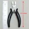 BLUPLE Fusion Bond Crusher Tool for Keratin Hair Extensions Pliers for Micro Rings Beads, Black Hair Extensions opener and Removal Tool, Professional Hair Extension Tool (1pc Black)