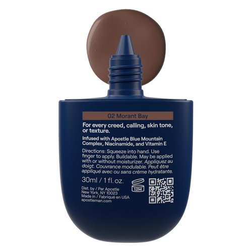 APOSTLE Reclaim Tinted Moisturizer for Men (2 Morant Bay) - Niacinamide, Vitamin E, Squalane, Hyaluronic Acid, Tinted Face Moisturizer For Men. Hydrates, Evens Skin Tone, Reduces Fine Lines, 1 Fl. Oz.
