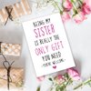 Qamza Funny Birthday Card For Sister Best Friend Bestie, Humorous Happy Sisters Friendship Birthday Card for Her. Ideal Sister Birthday Gift for Her Friend