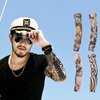 SPOKKI 24 PCS Fake Temporary Tattoo Sleeves Arm Sleeves for Party Body Art and Printed Sports Outdoor Cycling Activities UV Protection for Men Women