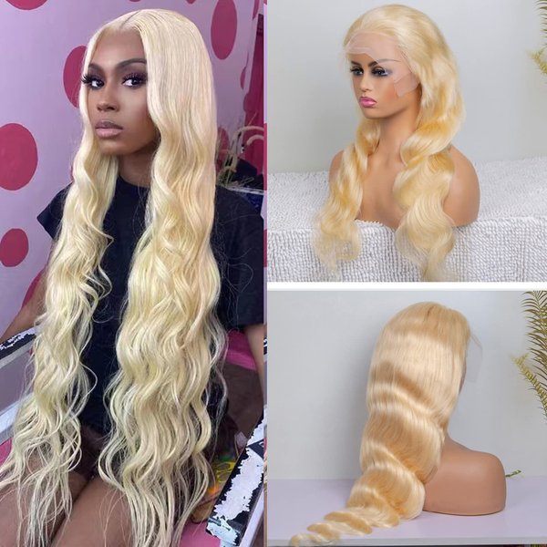 Morkoodll 613 Lace Front Wig Human Hair 24inch 13x4 Blonde Lace Front Wigs Human Hair 180% Density 613 HD Lace Frontal Wig Pre Plucked With Baby Hair (24inch, 13x4 613 lace front wig)