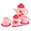 Tiger Tribe: Silicone Tea Set - Strawberry Patch - 9 Piece Kids Playset, Teapot, Saucers & More, Pretend Play Toy, Kids & Toddler Ages 1+