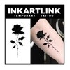 INKARTLINK Temporary Tattoos, 2 Sheets Medium Semi Permanent Tattoo Adult Art Design Waterproof Temp Tattoo Party Favors Realistic Look, No Adhesive, No Reflection, Lasts 1-2 Weeks (Rose)