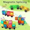 Magnetic Tiles Cars Construction Set: Magnet Bricks Truck Kit Toy for Kids Ages 3-5 4-8 5-7, Magnetic Building Stacking Blocks Cars Montessori Educational STEM Toys Gifts for 3+ Year Old Boys & Girls