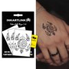 INKARTLINK Semi Permanent Tattoos, 3 Sheets of Small Temporary Tattoos, Adult Art Designs, Party Favors, Waterproof, Realistic, No Adhesive, No Reflective, Lasts 1-2 Weeks (Turtle Totem)
