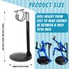 Yaocom 12 Pcs Black Adjustable Doll Stand for 8 to 12 Inch Dolls Action Figure Display Stand with Expandable Waist Wire Reusable Doll Support Stand for Doll and Action Figure Accessories