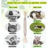 Kamanda Cat Toys, 8Pcs Silvervine Cat Toy, Silvervine Sticks Cat Toys for Indoor Cats, Cat Kitten Chew Toys for Aggressive Chewers, Cat Dental Toy for Kitten Teeth Cleaning, Matatabi for Cats