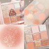 Go Ho 9 Colors Eyeshadow Palette,Glitter&Shimmer Eyeshadow Korean Makeup,Long Lasting Blendable Rose Gold/Brown/White/Orange/Light Pink Shades Eye Shadow Makeup,02