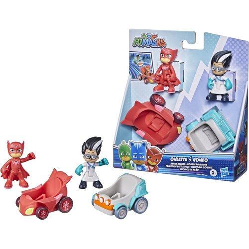 PJ Masks Owlette vs Romeo Battle Racers Preschool Toy, Vehicle and Action Figure Set for Kids Ages 3 and Up