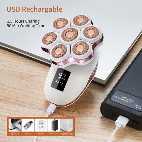 UPTARD Womens Electric Shaver,Electric Razors for Women,Womens Electric Razor for Legs,Bikini Trimmer for Women,Facial Hair Removal for Women,Shaver for Women (5white) (7d)