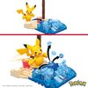 MEGA Pokemon Action Figure Building Toys Set, Pikachu's Beach Splash with 79 Pieces, 1 Poseable Character, Gift Idea for Kids
