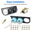 WATERWICH 3 in 1 Car Meter Auto Gauge（Voltmeter + Water Temperature Gauge + Oil Pressure Gauge) 2" 52mm Triple Gauge Kit for Car Truck Vehicle Motorcycle Tractor and Marine