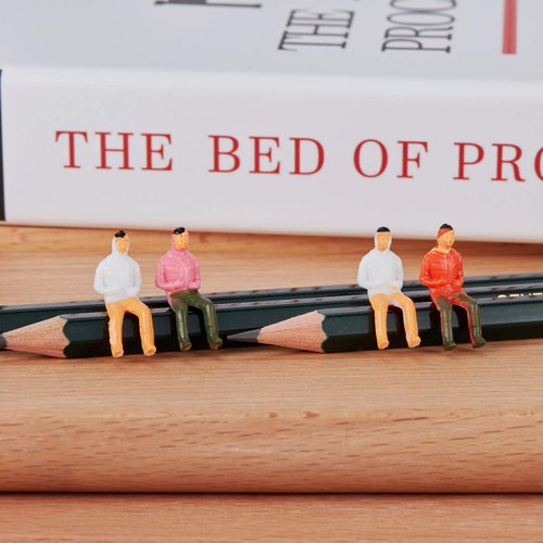 Gejoy 100 Pieces People Figurines 1:75 Scale Model Trains Architectural Plastic People Figures Tiny People Sitting and Standing for Miniature Scenes