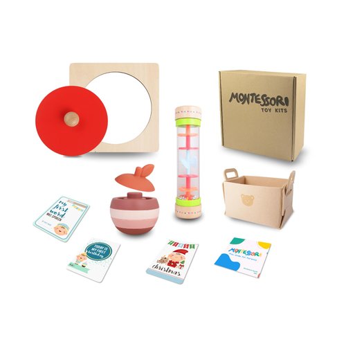 Obsiusfb Montessori Toys for Babies 6-12 Months – Wooden Baby Educational Toys, Sensory Development Baby Gift Set for 6-12 Month Old, Perfect, Montessori Must-Haves for Infants