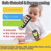 Toy Phone Baby Remote Control Toy Set, Play Phones TV Remote Control with Music Light for 6+ Months, Early Learning Baby Toys Gift for 1 Year Old Boys Girls Kids Toddler Infant, English/Spanish, Black