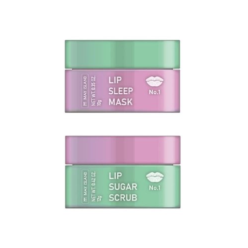 Generic May Island Lip Care Kit - Lip Mask & Lip Sugar Scrub Set - Overnight Lip Treatment Sleeping Mask & Lip Exfoliator Scrub - Lip Therapy Set of 2