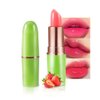 BINGBRUSH Strawberry Color Changing Lipstick Queen,Moisturizer Long Lasting Lip Care Lip Balm Magic Lip Gloss Lip Tint Stain Glossly Makeup Lipstick Set for Women (1pc 02#Strawberry)