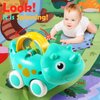 ALASOU 7 PCS Dinosaur Fantastic Creatures Toys with Playmat/Storage Bag|Baby Car Toys for 1 Year Old Boy Birthday Gift|1st Birthday Gifts for 6 12 18 Months|Stocking Stuffers for Toddler 1-3