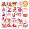 Konsait Pink Christmas Temporary Tattoos, 96Pcs Santa Star Gingerbread Snowflake Christmas Tattoos, Pink Christmas Decorations Tattoos Christmas Goodie Bag Stuffers,Christmas Party Favors