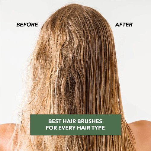 Tada Natural Beauty Bamboo Hair Brush l Wooden Comb l Bamboo Brushes for Wet Dry Curly Thick Straight Hair l Detangling Hairbrush for Women, Men, and Kids (Boar round brush)