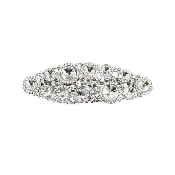 Faship Gorgeous Clear Premium Rhinestone Crystal Hair Barrette Clip