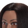 Traininghead 100% Real Hair Mannequin Head Training Head Cosmetology Doll Head Manikin Practice Head Hairdresser With Free Clamp Holder Female (Black Hair A)