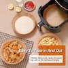 OOTDAY Air Fryer Paper Liners, 100Pcs Round Parchment Paper, Cooking Non-Stick air fryer accessories, Frying Pan, Oil-proof Air Fryers for 2-4 QT Air Fryer Baking Roasting Microwave(6.5")