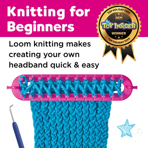 Creativity for Kids Quick Knit Headband Making Kit - Kids Knitting Kit for Beginners - DIY Projects for Kids