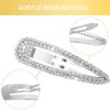5Pcs Rhinestone Snap Hair Clips, Water Drop Crystal Snap Hair Barrettes, Glitter Shining Metal Snap Hair Clips, Glittering Hairpins Headwear Hair Accessories for Girls Women (Type E)