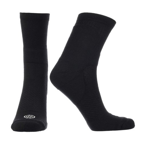 Doctor's Choice Compression Low Calf Crew Socks, Plantar Fasciitis, Achilles Tendonitis & Arch Support for Men & Women, 1 Pair, Black/Medium