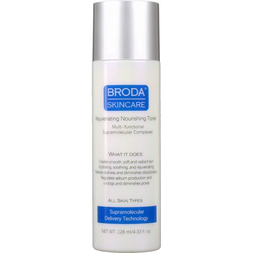 Broda Skincare Rejuvenating Facial Toner. Nourishing, Hydrating. Net Weight: 4.33 ounces (128 millimeters)