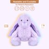 SuzziPals Heatable & Coolable Bunny Stuffed Animal Heating Pad for Period Cramps & Pain, Lavender Bunny Plush for Anxiety, Rabbit Stuffed Animals for Kids & Adults, Bunny Plushies Gifts
