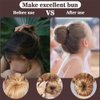 Hair Bun Shaper Set, include 3 Pieces Bun Donut, 2 Pieces Bun Marker, 4 Pieces Ponytail Tool, 10 Pieces Bobby Pins and 2 Pieces Elastic Bands for Women Kids Hair Bun Maker Kit