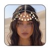 Aukmla Sequin Gold Head Chain Snake Headpiece Hair Chain Festival Costume Headband Hair Accessories for Women