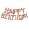 PIGETALE Happy Birthday Balloons Banner, 16 Inch Mylar Foil Birthday Letters Balloons Sign Inflatable Reusable Air Balloons for Girls Kids Birthday Party Supplies Baby Shower Decor (Rose Gold)