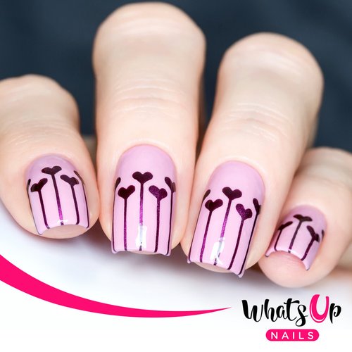 Whats Up Nails - Balloons Nail Stencils Stickers Vinyls for Nail Art Design (2 Sheets, 40 Stencils Total)
