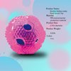 Eilin Dog Toy Balls Food Dispensing Interactive Puzzle Toy Ball Dog Chew Toys Balls Tough Durable Rubber Pet Ball for Small Medium Dogs IQ Training Teeth Cleaning (Pink)