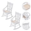 ibasenice 6 pcs Funiture Model Mini Decoration, for Accessory Wooden Small :Simulation Chair Dolls Rocking Scene House Decor Miniature Furniture Accessories Dollhouse