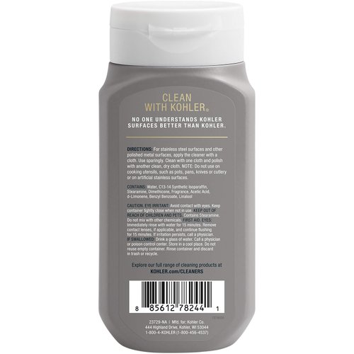 Kohler K-23729-NA Stainless Steel Cleaner, 8 FL Oz