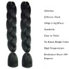 Braiding Hair Extensions 24 Inch, Kanekalon Jumbo Braid, High Temperature Synthetic Fiber Hair Extensions for Box Braids Braiding Hair (2 PCS/Lot, Black Color)