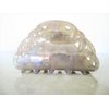 Lite gray iredescent marbled acrylic hair claw clip