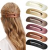 YONOY 6Pcs Flat Hair Clips Medium Hair Barrettes for Women,Strong Hold Lay Flat Hair Clip Flat Lay Clip Acrylic Flat Hair Claw Clips Matte Duck Billed Clip Hair Claw for Women Girls