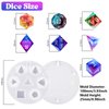 KISREL Dice and Dice Box Resin Molds Silicone, DND Dice and Dice Organizer Epoxy Resin Molds with 7 Standard Stereoscopic Dice Cavities, Silicone Molds for Resin, Dice Making Kit, Table Board Game
